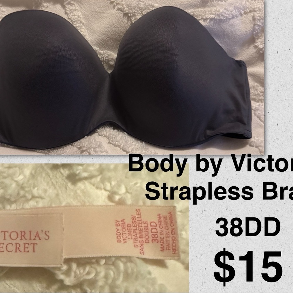 Victoria's Secret Black Strapless Bra
